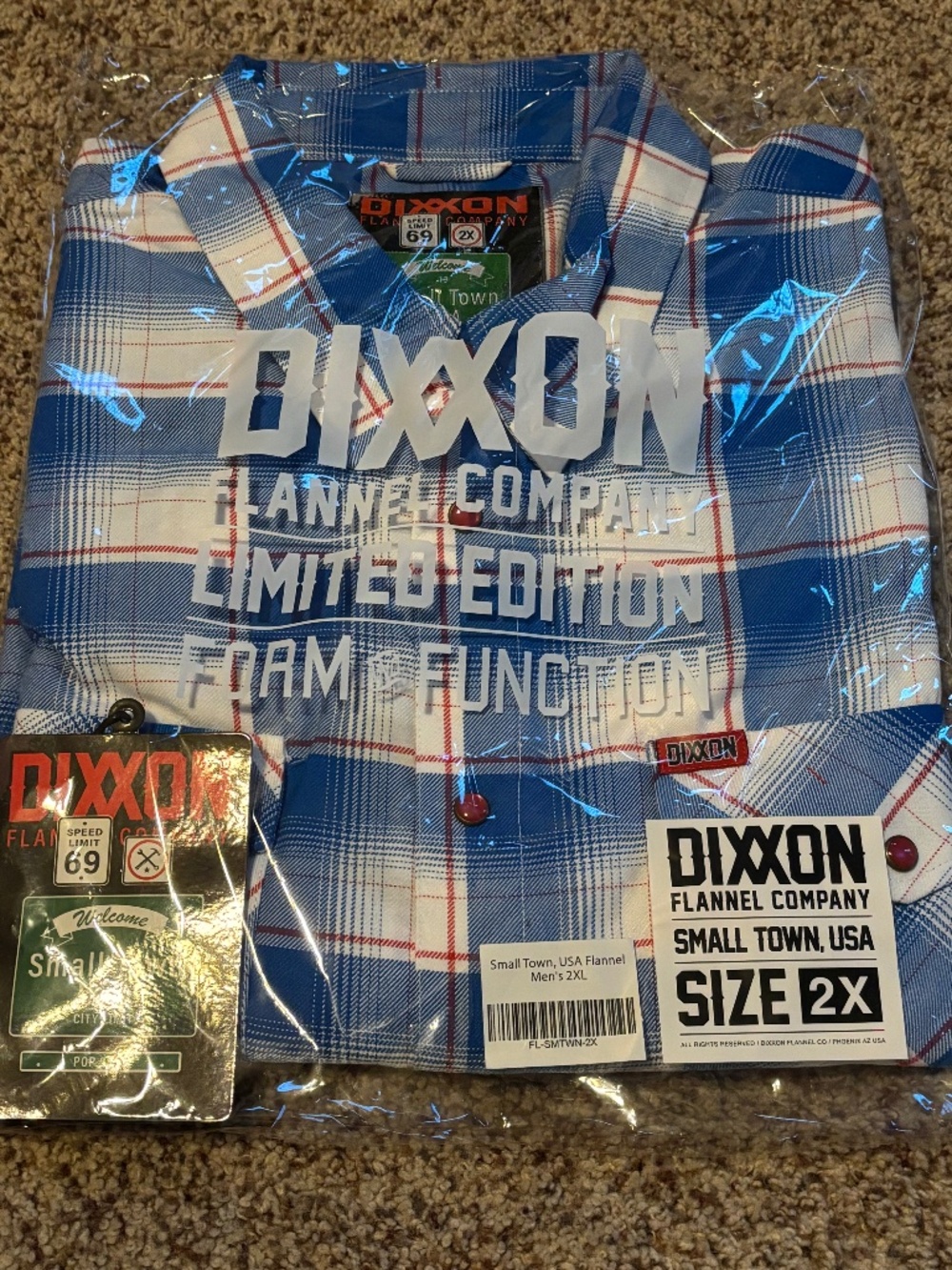 Dixxon Small Town USA Limited Edition Flannel Men's 2XL